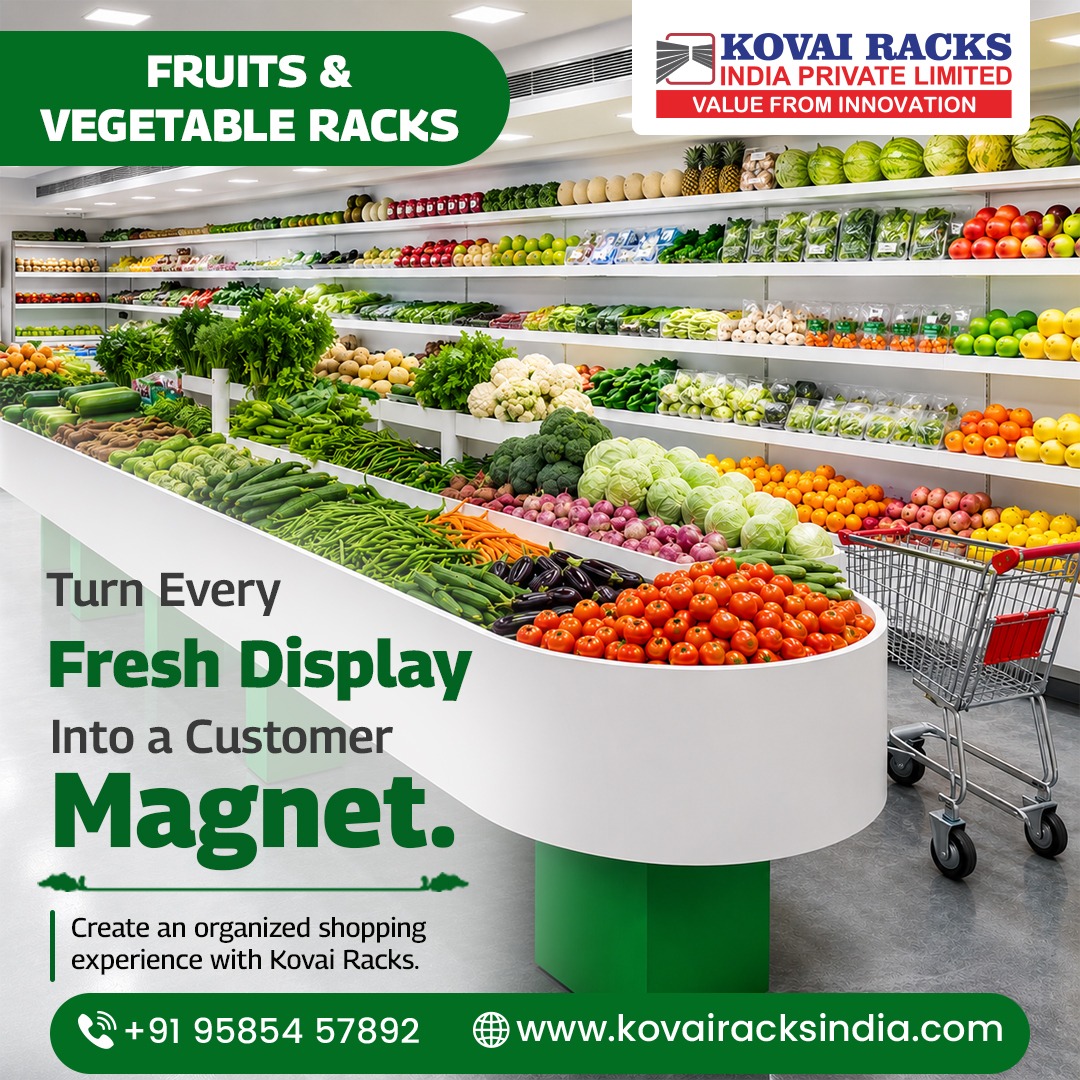 Best Vegetables and Fruits Shop Racks in Coimbatore for Modern Stores